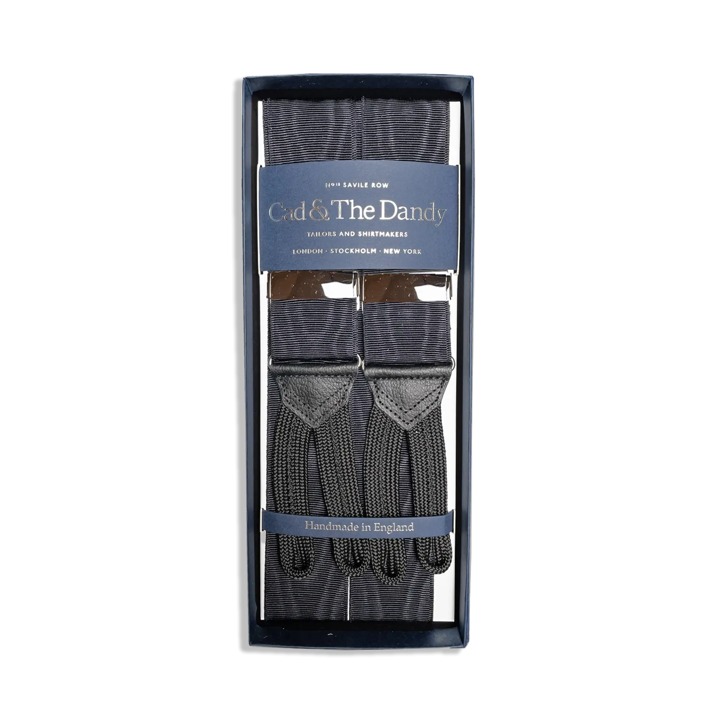 Albert Thurston Silk Moire Braces in Black