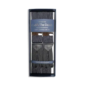 Albert Thurston Silk Moire Braces in Black