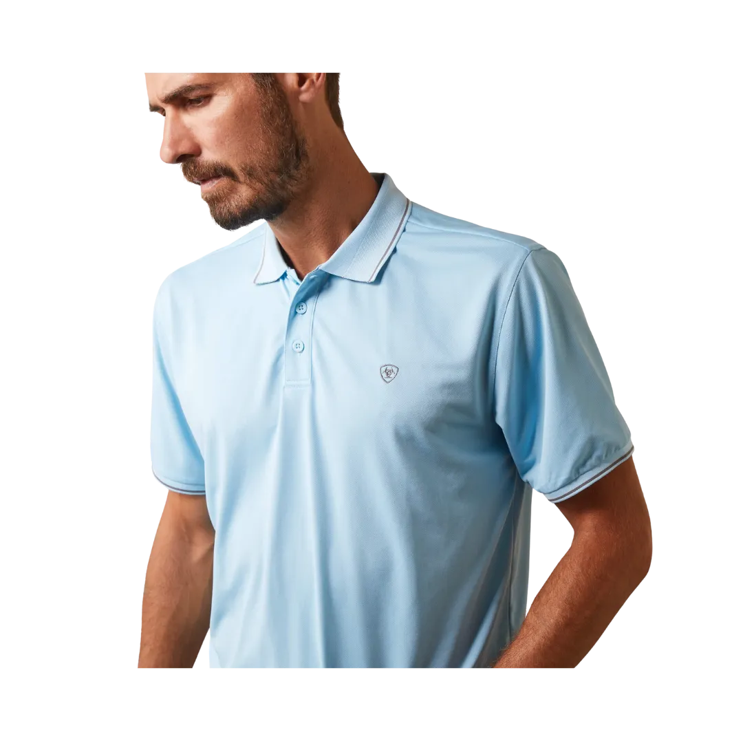 Ariat Men's Clothing Logo Fitted Polo Shirt