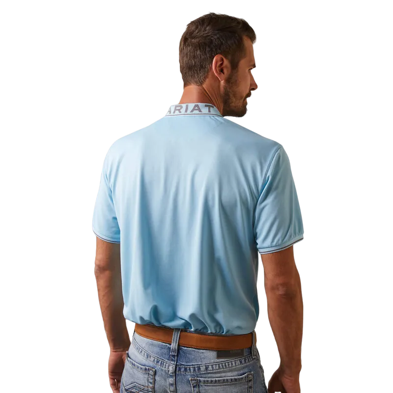 Ariat Men's Clothing Logo Fitted Polo Shirt