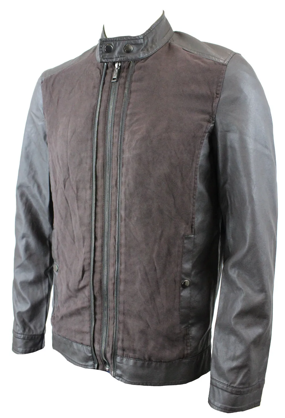 Brown Suede and Leather Jacket