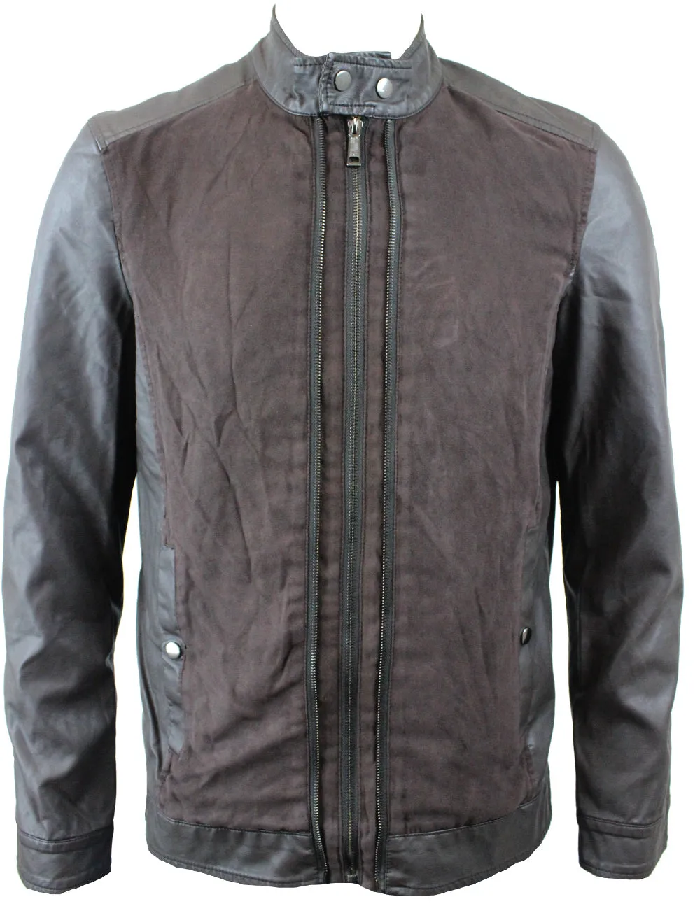 Brown Suede and Leather Jacket