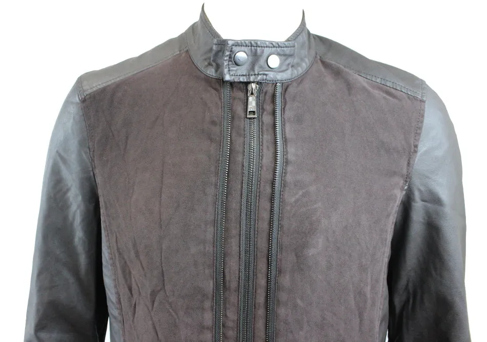Brown Suede and Leather Jacket