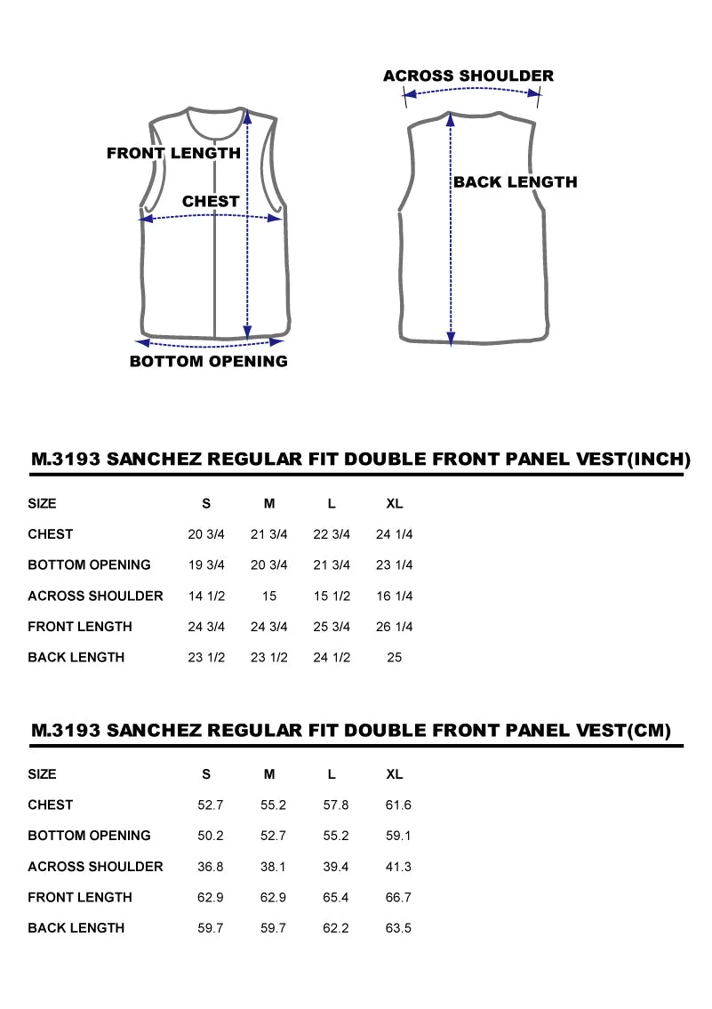 BZEN M.3193-SANCHEZ REGULAR FIT DOUBLE FRONT PANEL BLACK OVERDYE BLACK VEST-13oz-E0 BLACK/BLACK