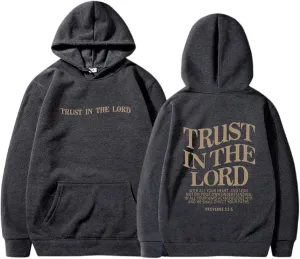Christian Sweatshirts For Women Trust In The Lord Hoodies Long Sleeve Oversized Hoodies Faith Bible Verse Sweatshirt