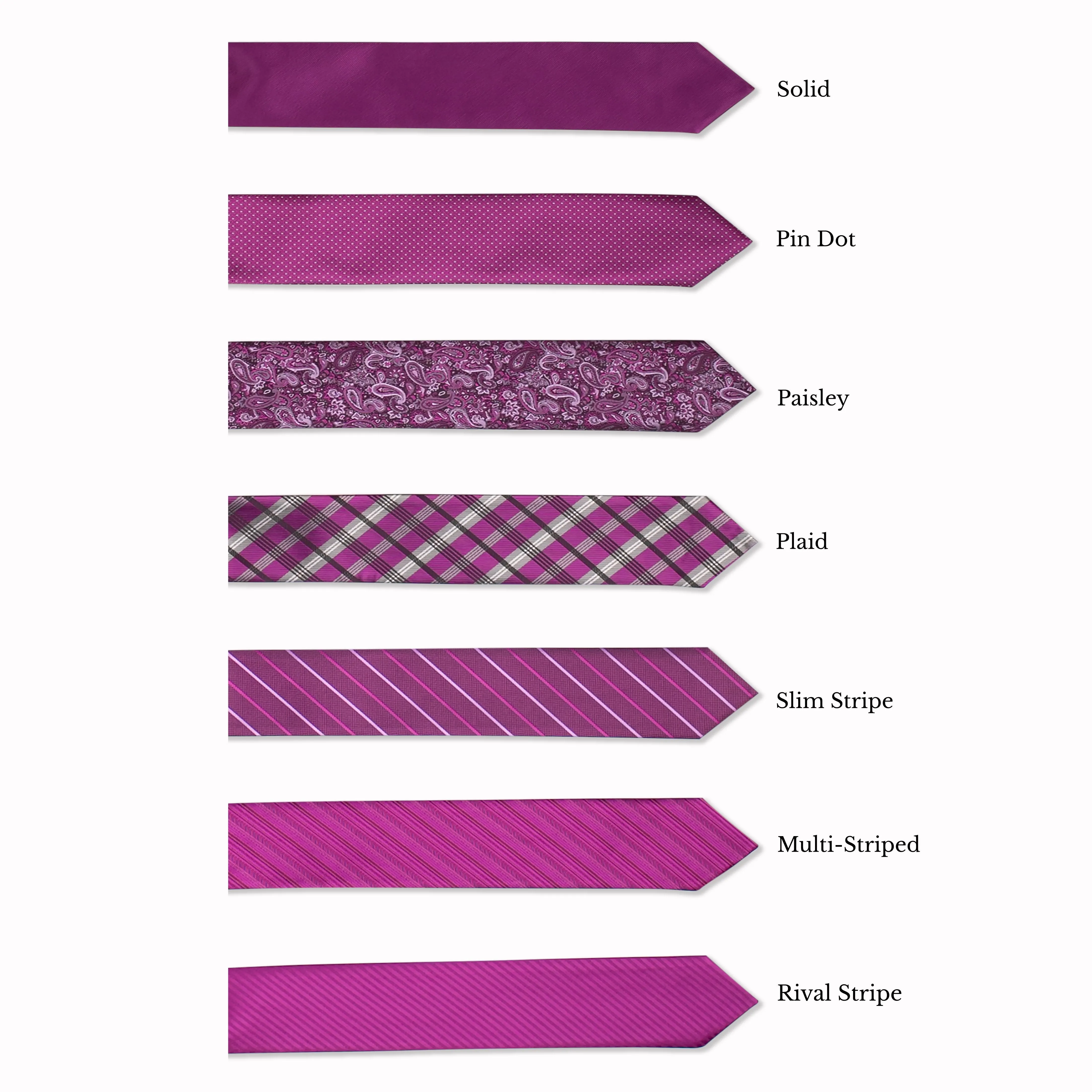 Classic Long Tie - Mulberry