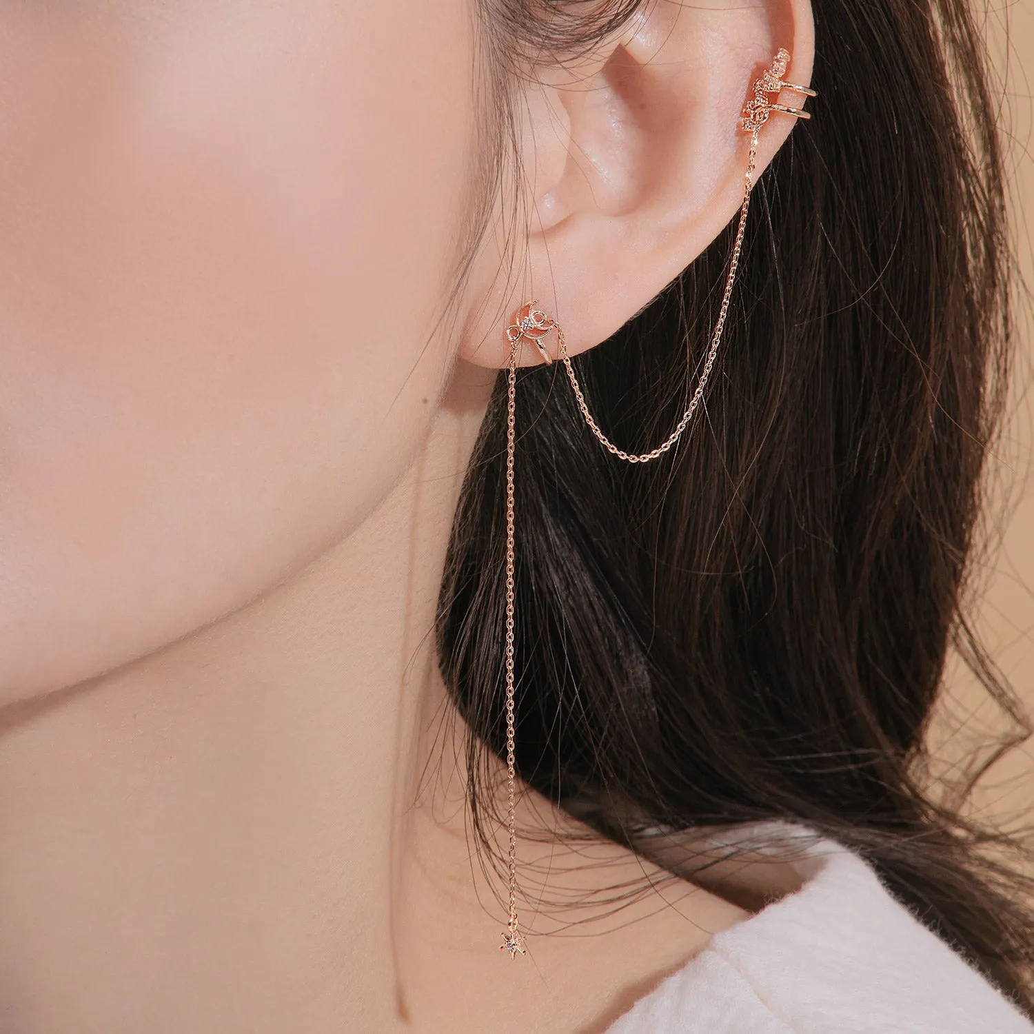 CRESCENDO Two Pin Ear Cuff