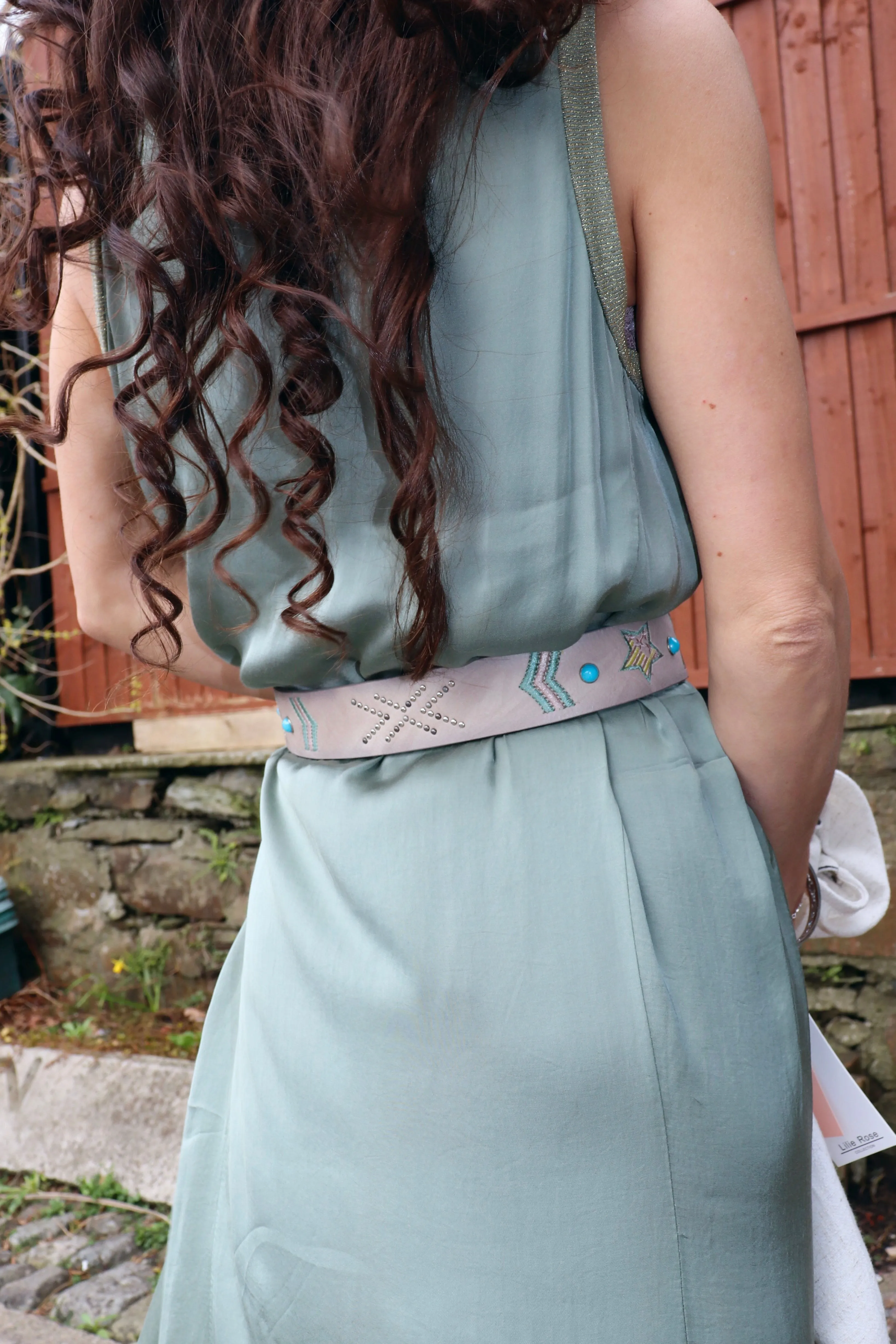 Embroidered belt (Beige)