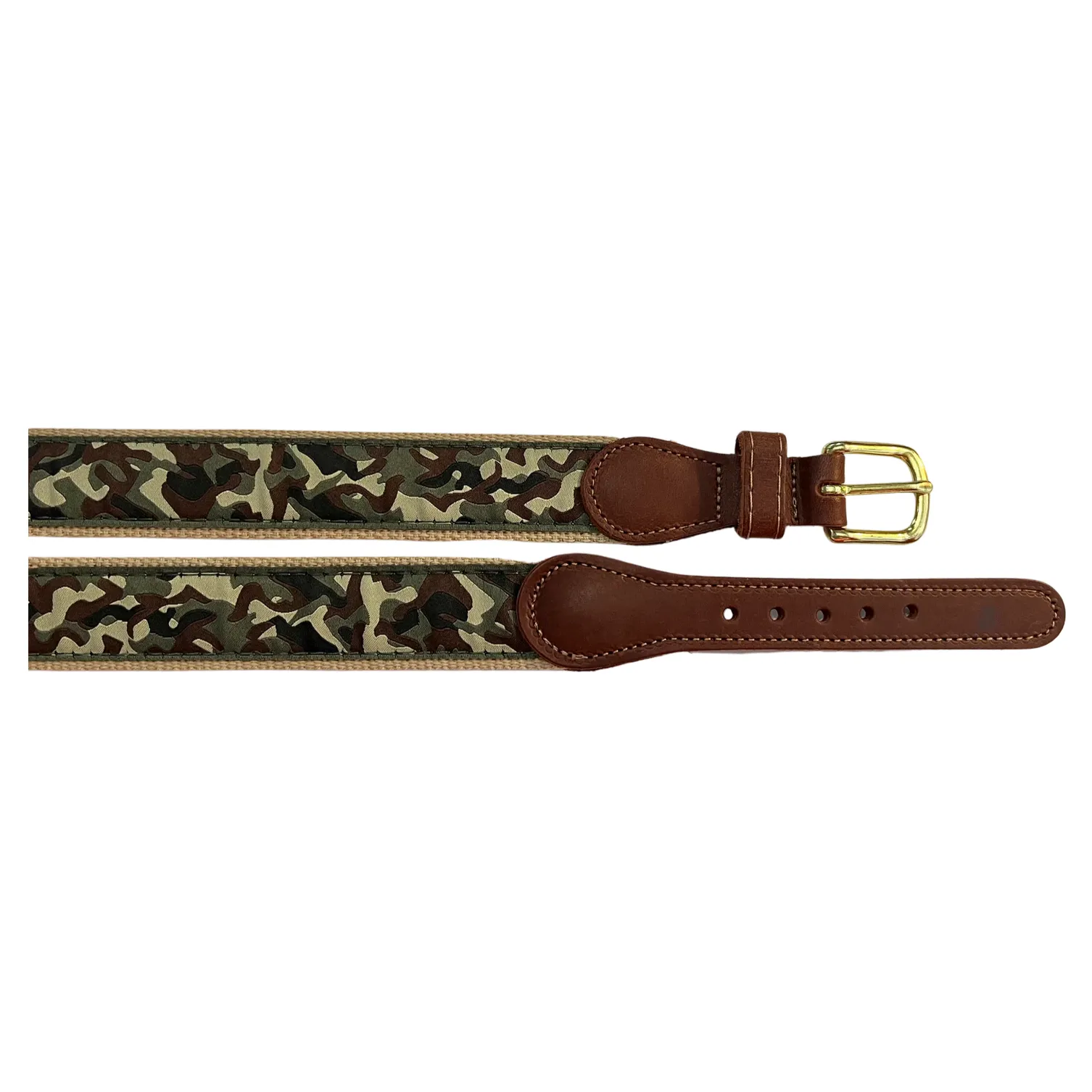 Green Camo on Khaki Belt