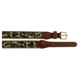 Green Camo on Khaki Belt