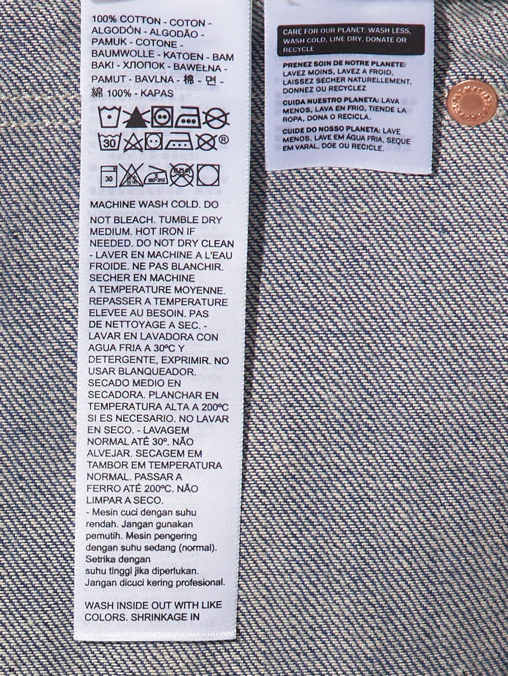 LEVI'S® VINTAGE CLOTHING 1879 プリーツブラウス ORGANIC リジッド