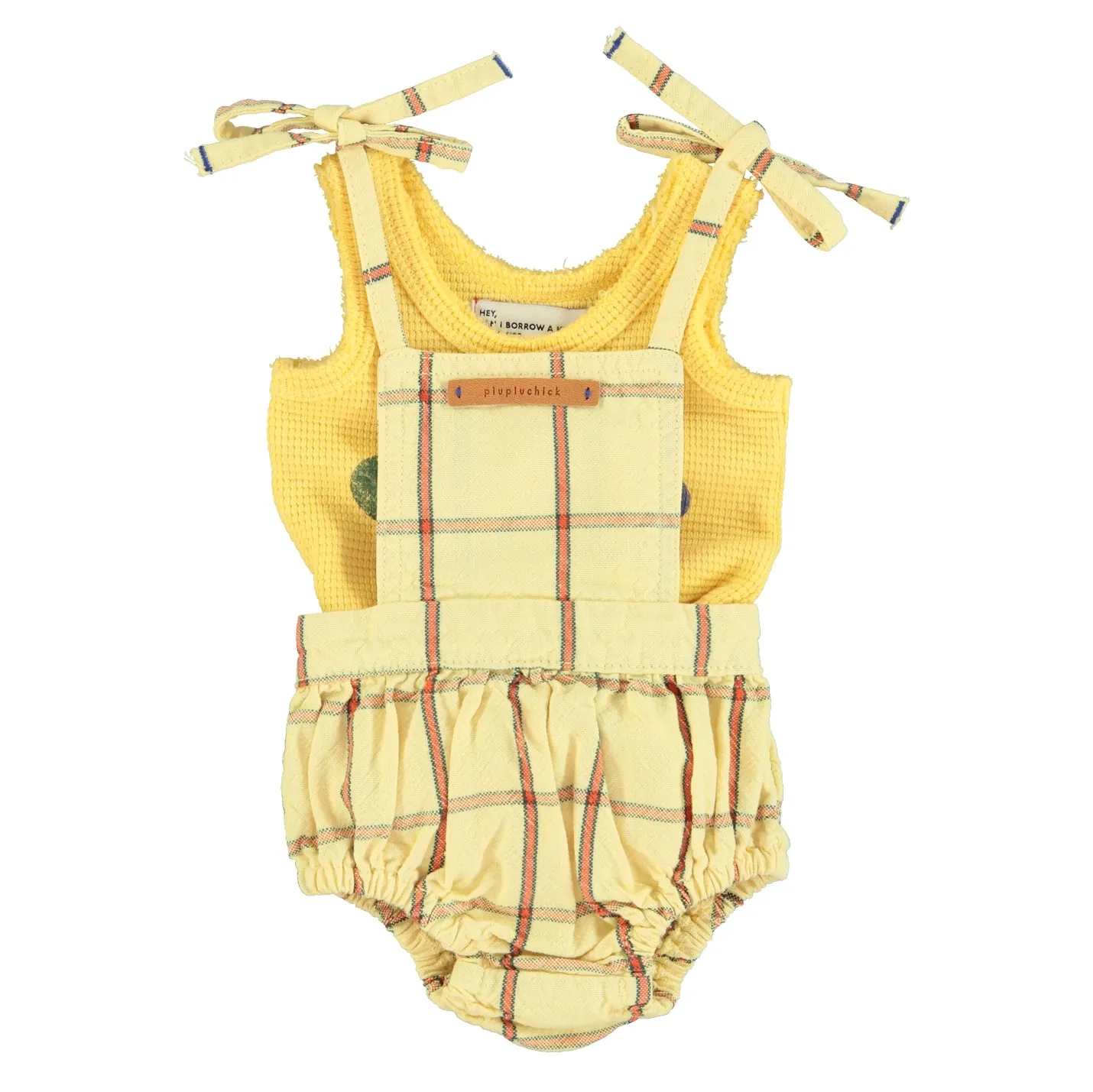 PIUPIUCHICK CHECKERED TIES ROMPER