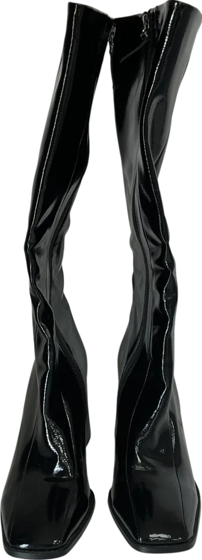 Raid Maxique Block Heeled Boot In Black UK 7 EU 40 