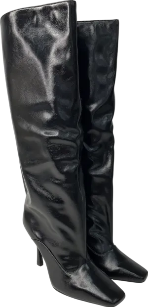 River Island Black Heeled Boots UK 6 EU 39 