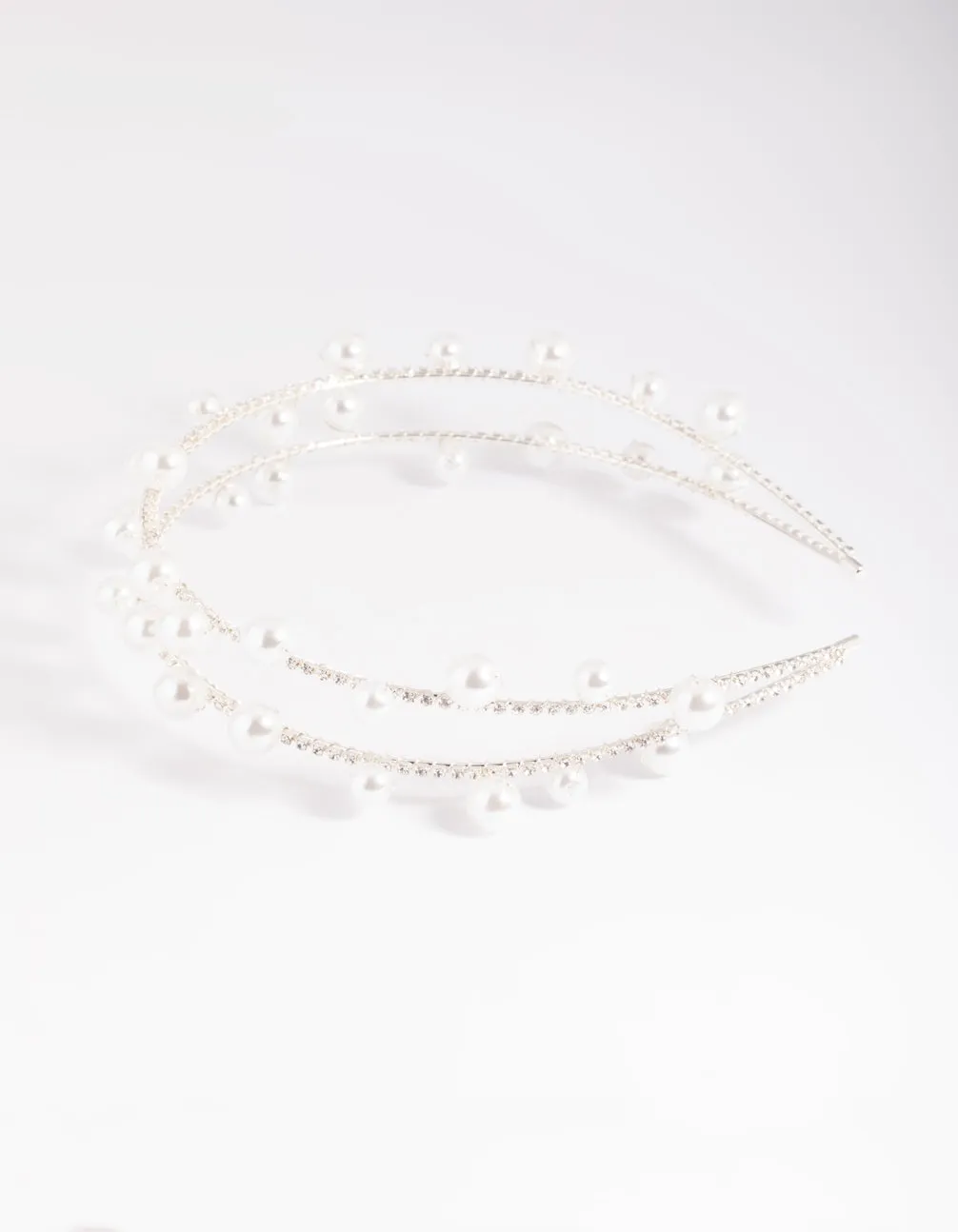 Silver Pearl Headband