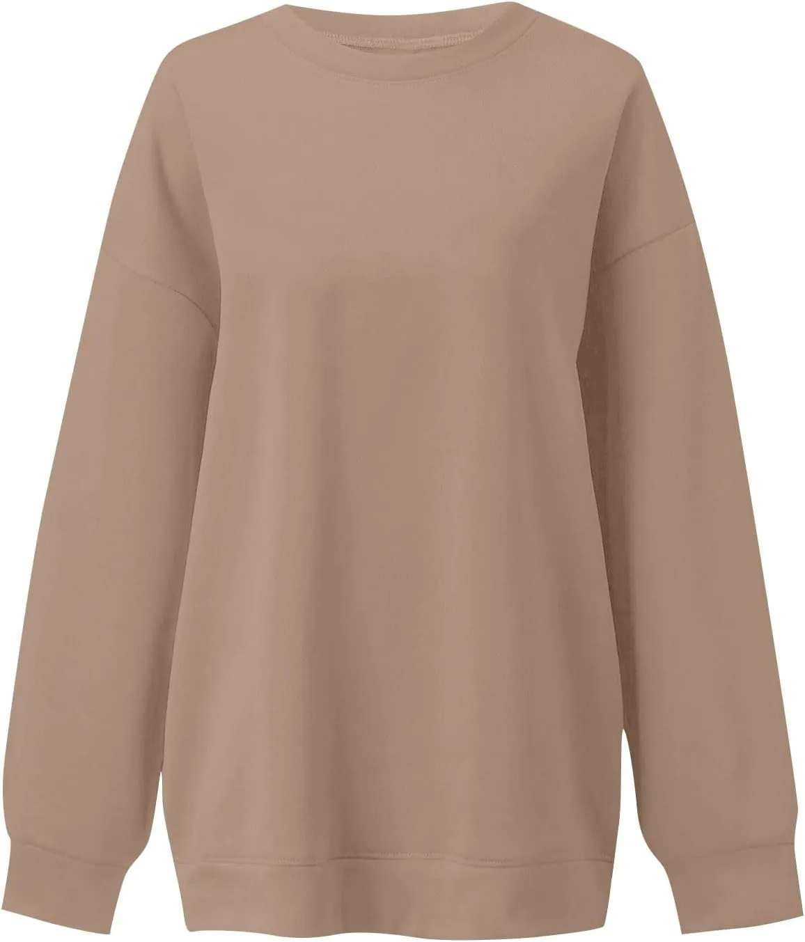 slqdgmryz Crew Neck Sweatshirts Women Oversized Preppy Sweatshirt Loose Fit Long Sleeve Fleece Pullover Crewneck Y2k Hoodie