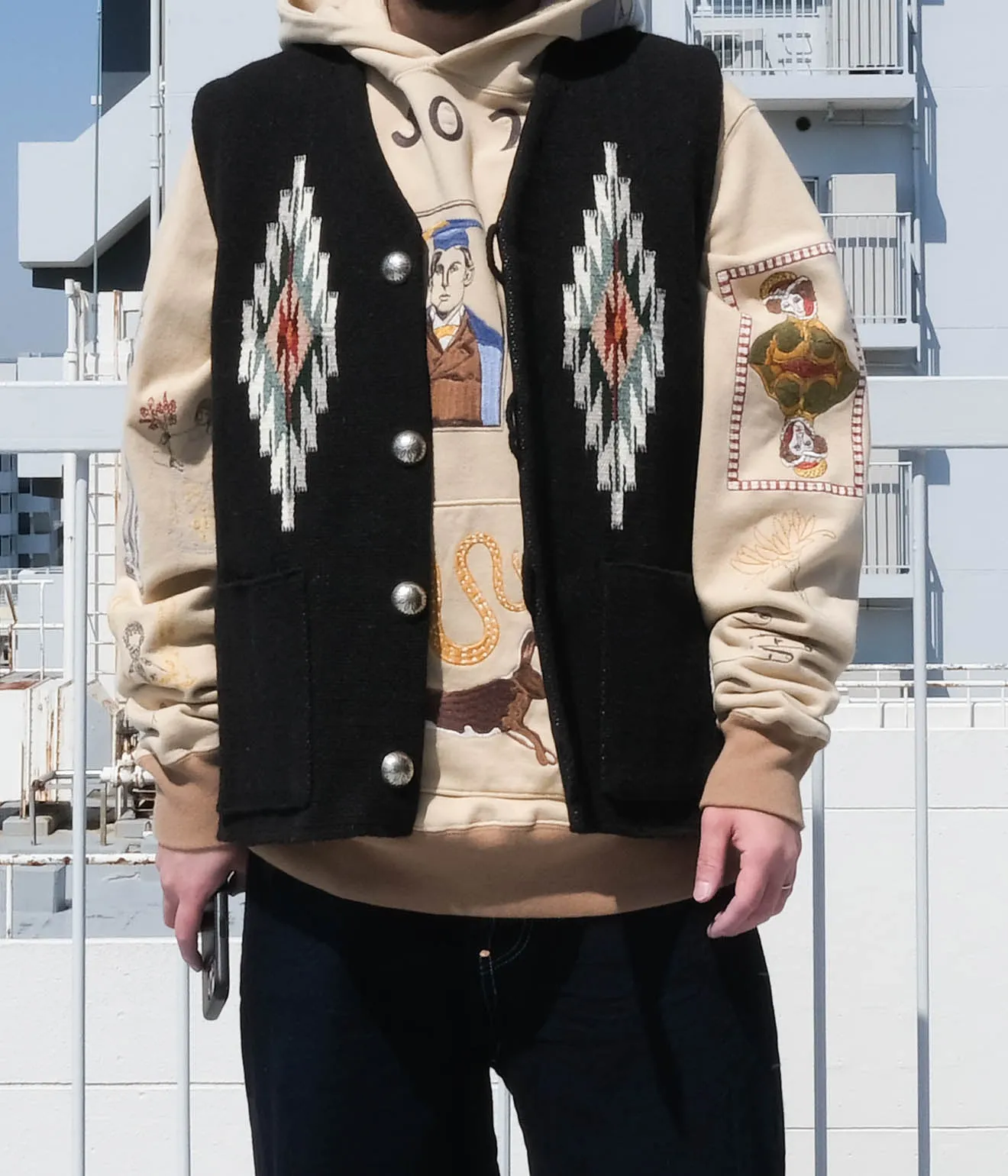 TRUJILLO'S for Lakewood Clothing CHIMAYO VEST (Black)