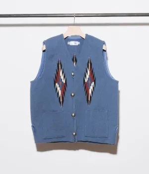TRUJILLO'S for Lakewood Clothing CHIMAYO VEST (Dusty Blue)