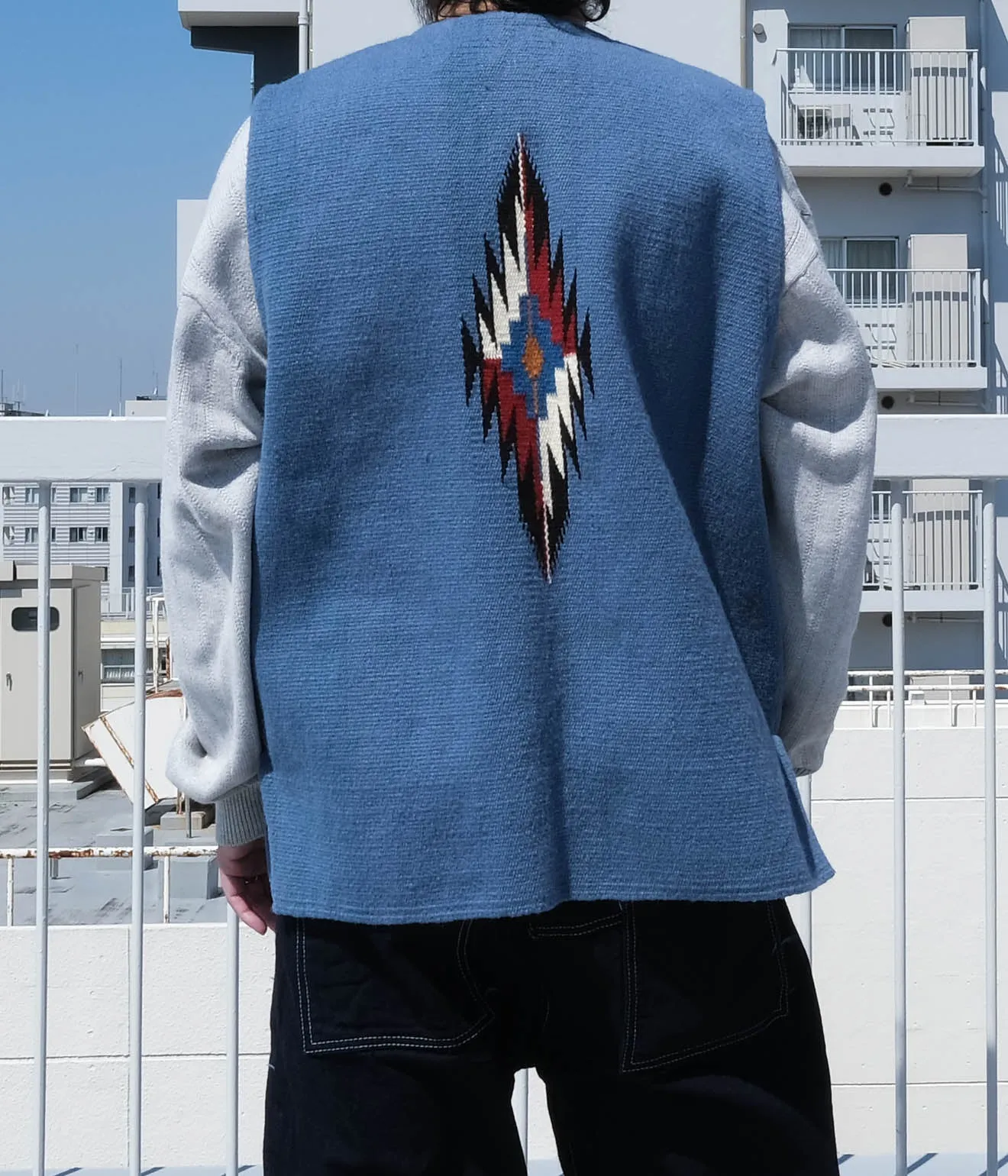 TRUJILLO'S for Lakewood Clothing CHIMAYO VEST (Dusty Blue)