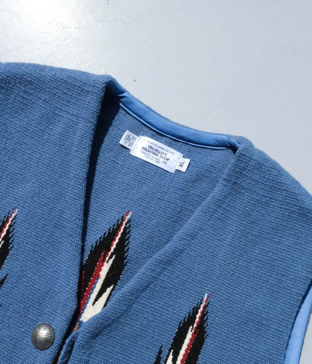 TRUJILLO'S for Lakewood Clothing CHIMAYO VEST (Dusty Blue)