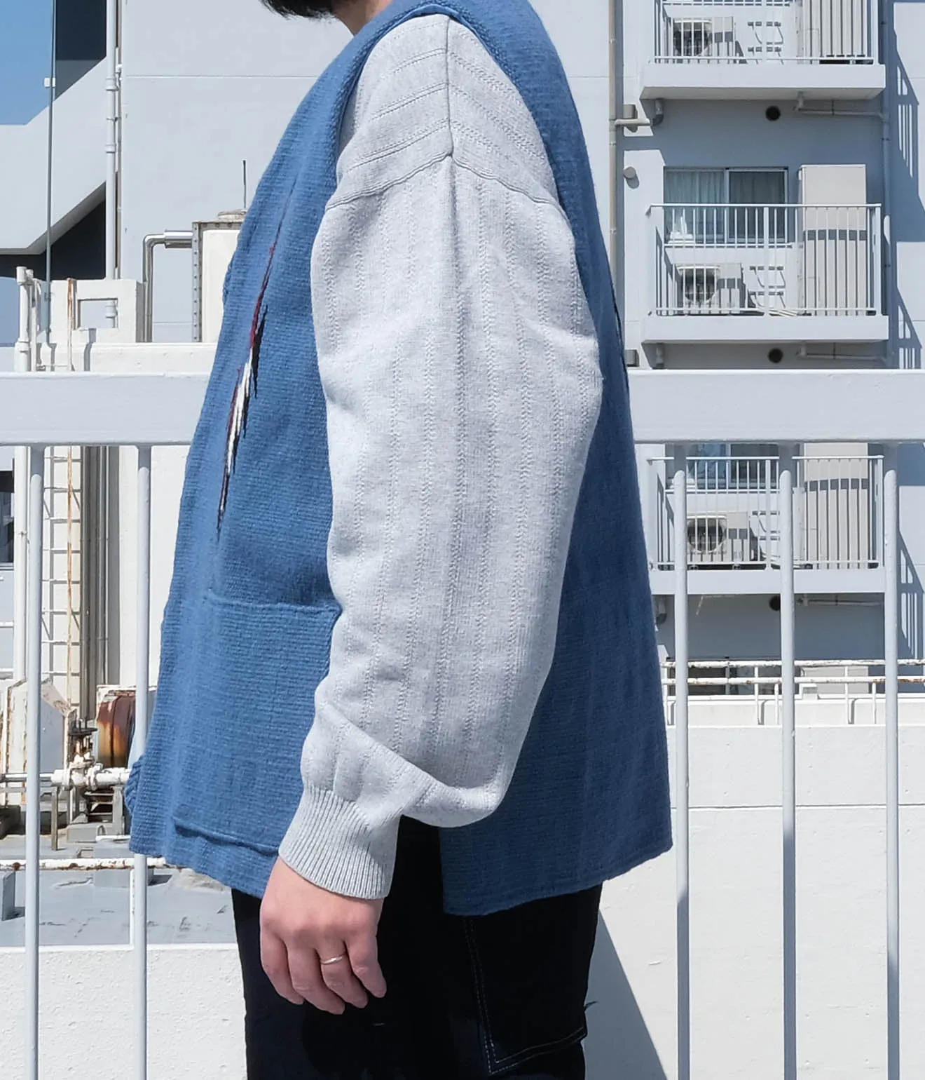 TRUJILLO'S for Lakewood Clothing CHIMAYO VEST (Dusty Blue)