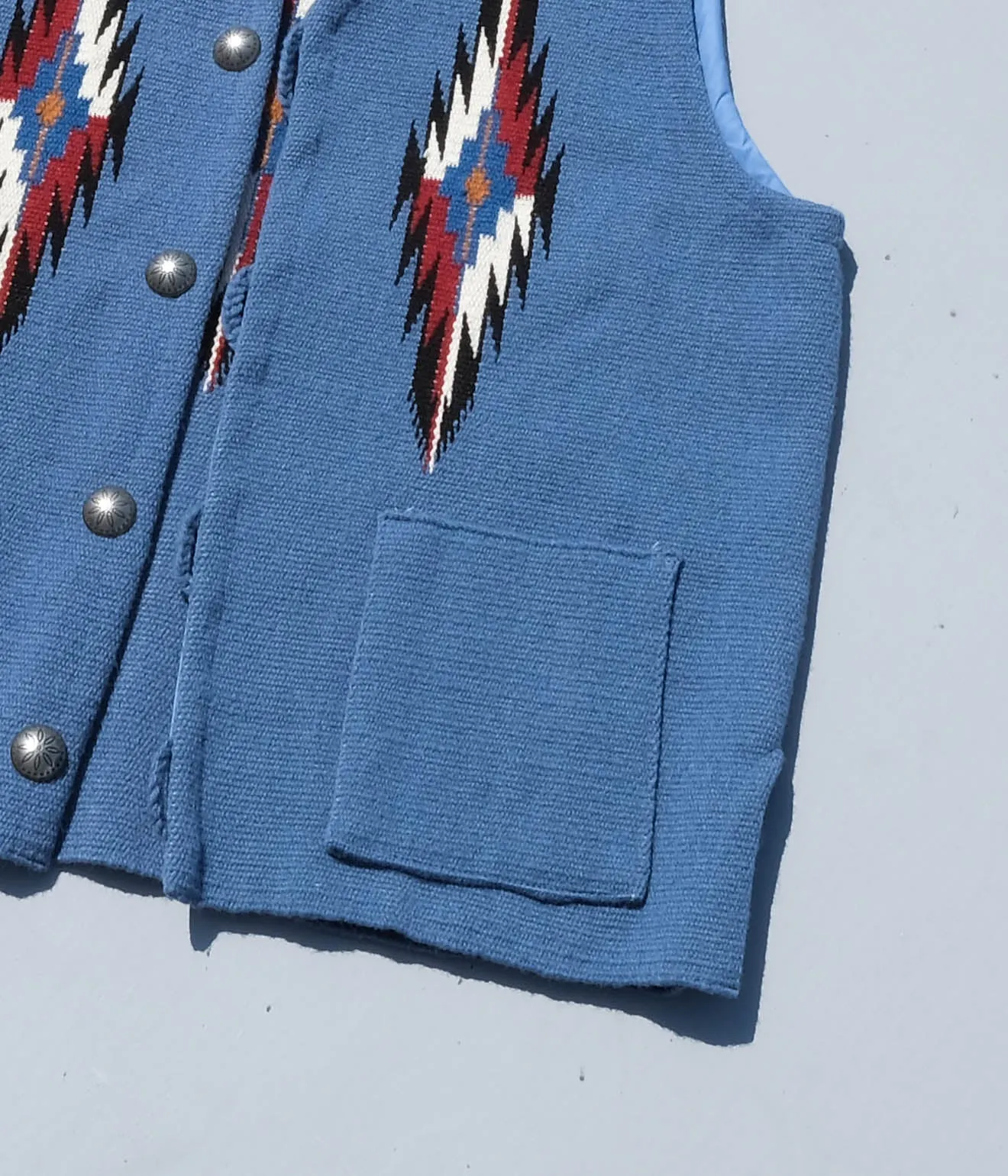 TRUJILLO'S for Lakewood Clothing CHIMAYO VEST (Dusty Blue)