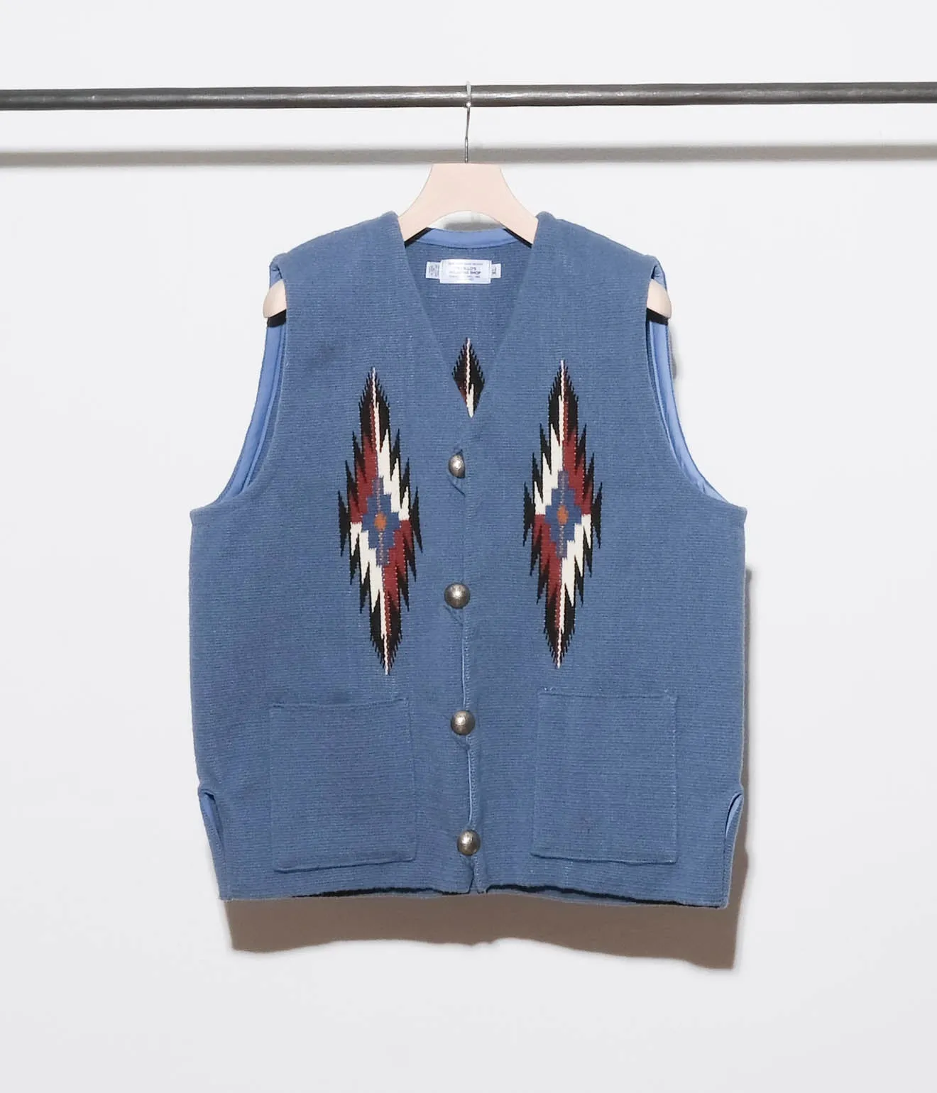 TRUJILLO'S for Lakewood Clothing CHIMAYO VEST (Dusty Blue)