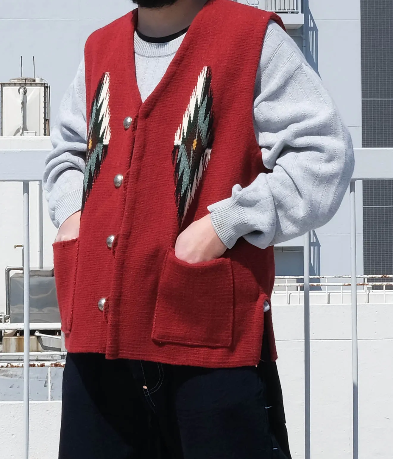 TRUJILLO'S for Lakewood Clothing CHIMAYO VEST (Red)