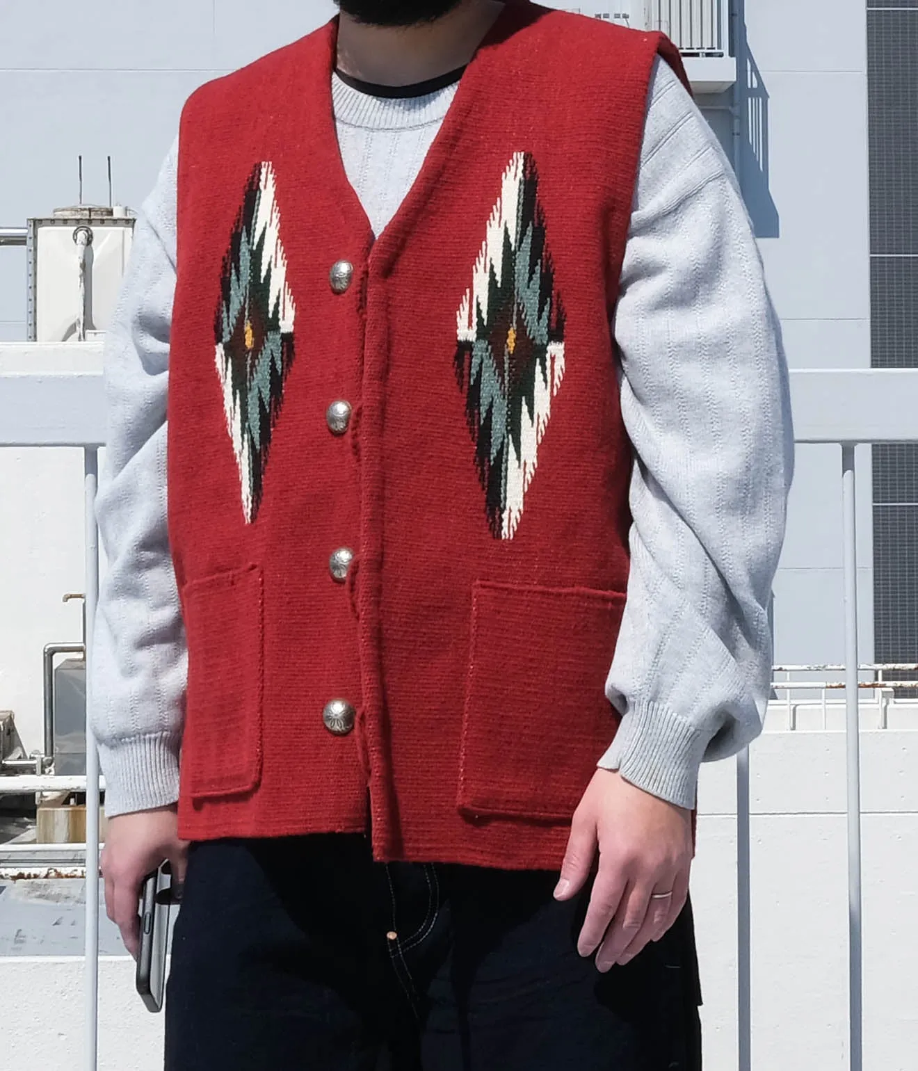 TRUJILLO'S for Lakewood Clothing CHIMAYO VEST (Red)
