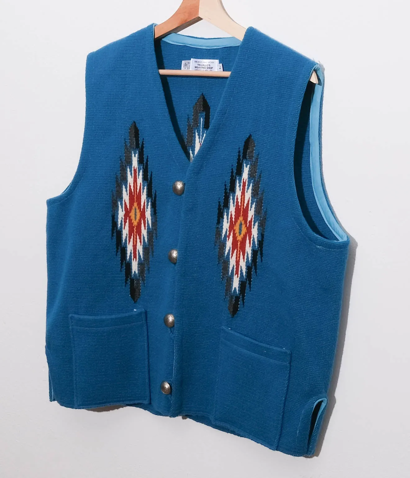 TRUJILLO'S for Lakewood Clothing CHIMAYO VEST (Turquoise)