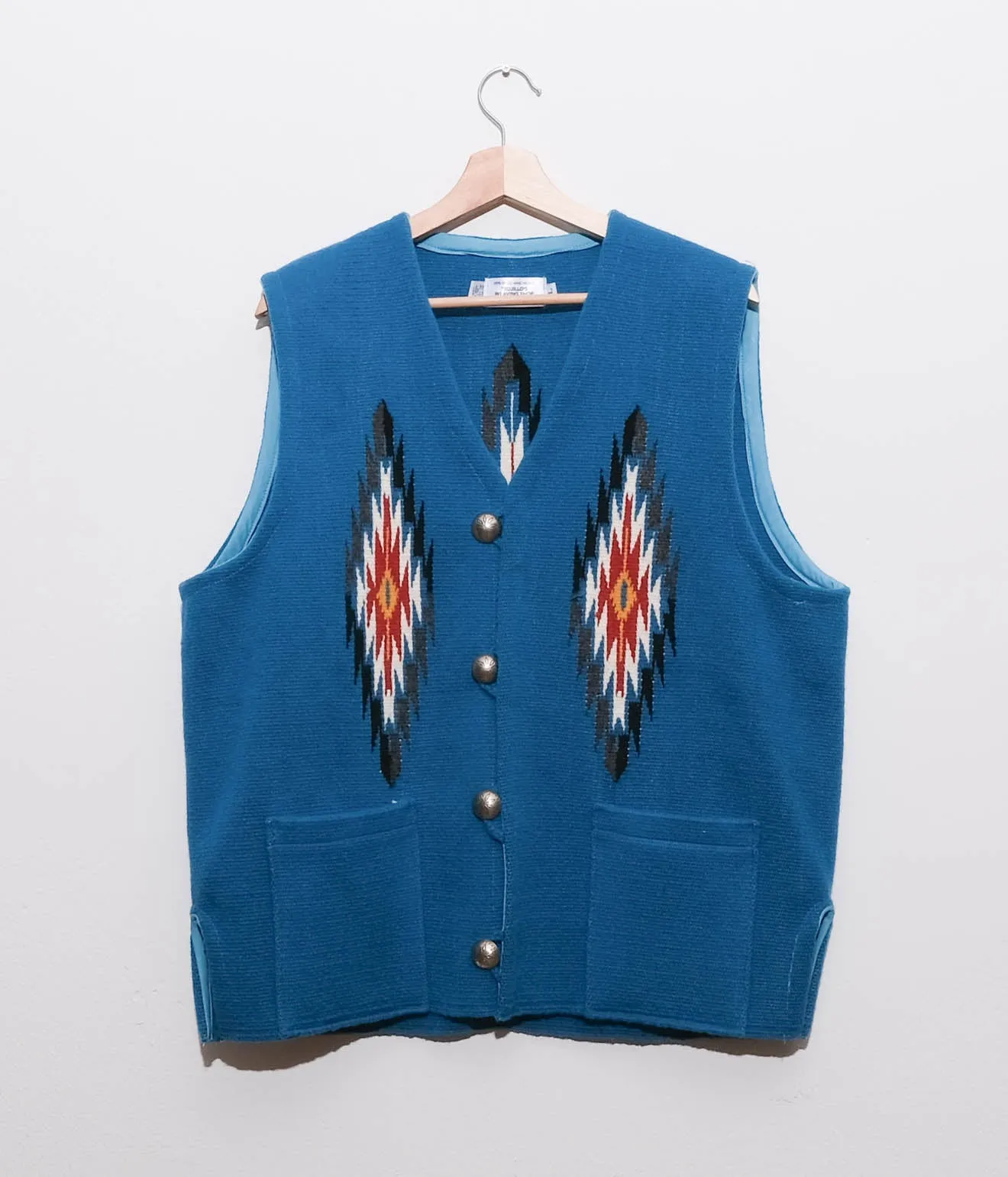 TRUJILLO'S for Lakewood Clothing CHIMAYO VEST (Turquoise)