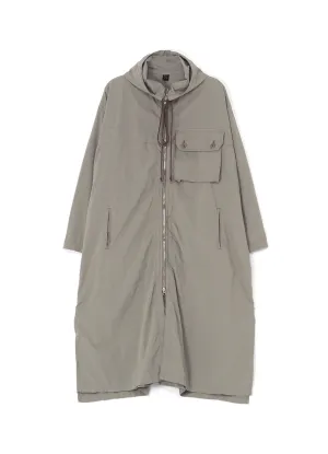 TYPEWRITER POLYESTER HOODED DRESS