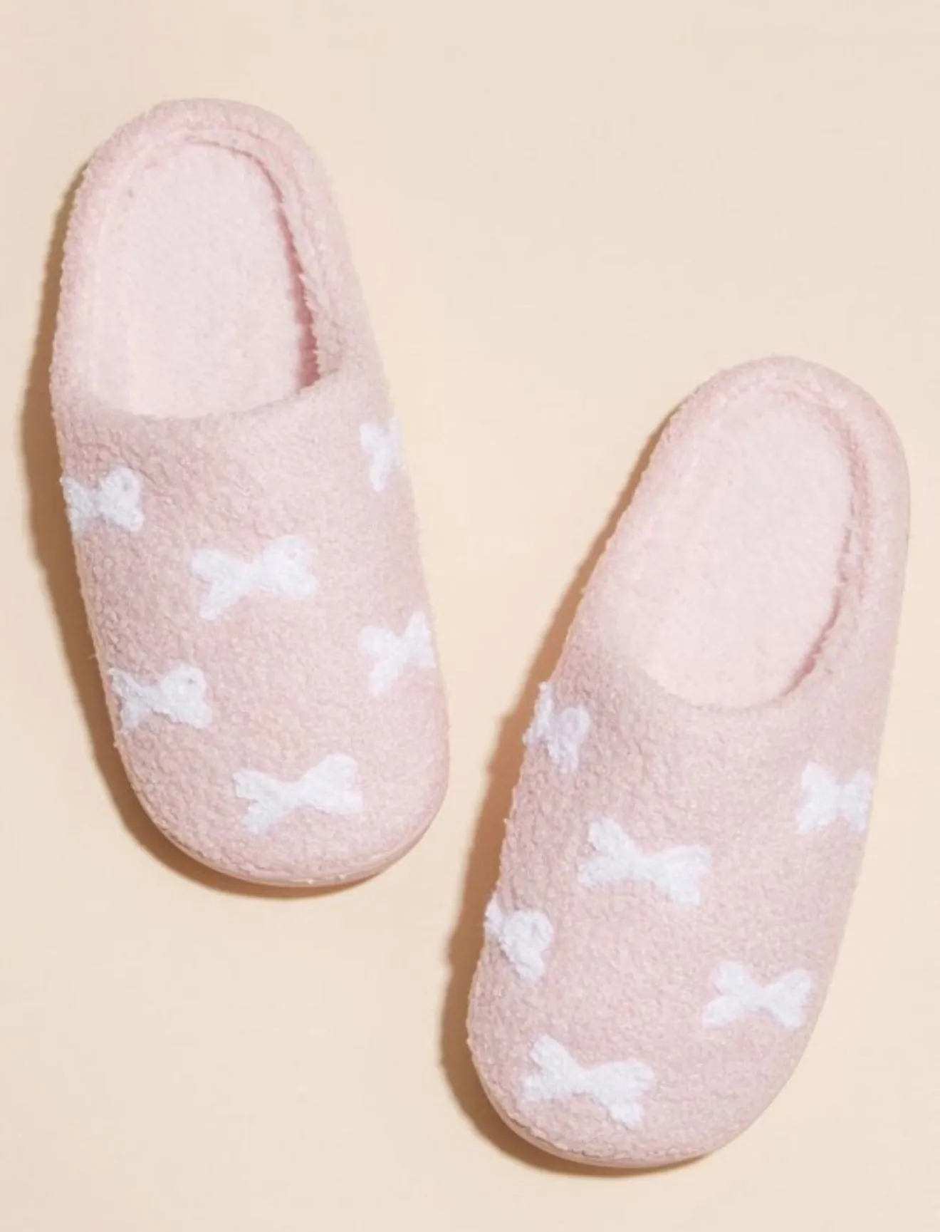 White Bow Slippers