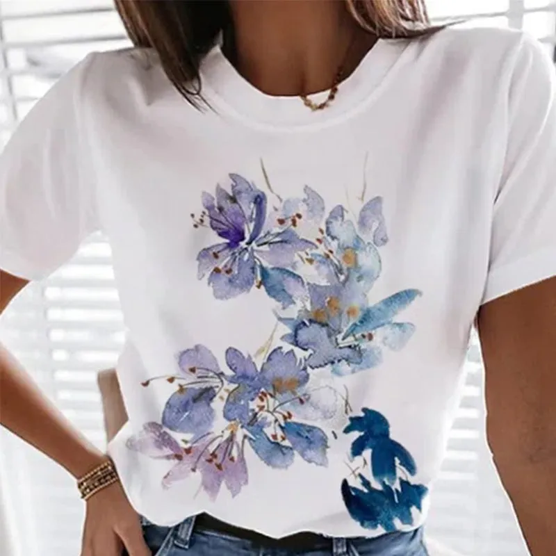 Women's Clothing Casual Loose Short-sleeved Top