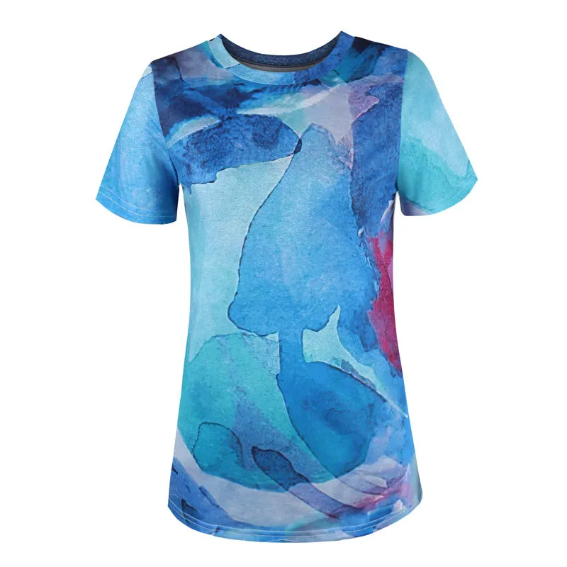 Women's Clothing Casual Loose Short-sleeved Top