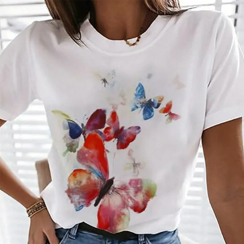 Women's Clothing Casual Loose Short-sleeved Top