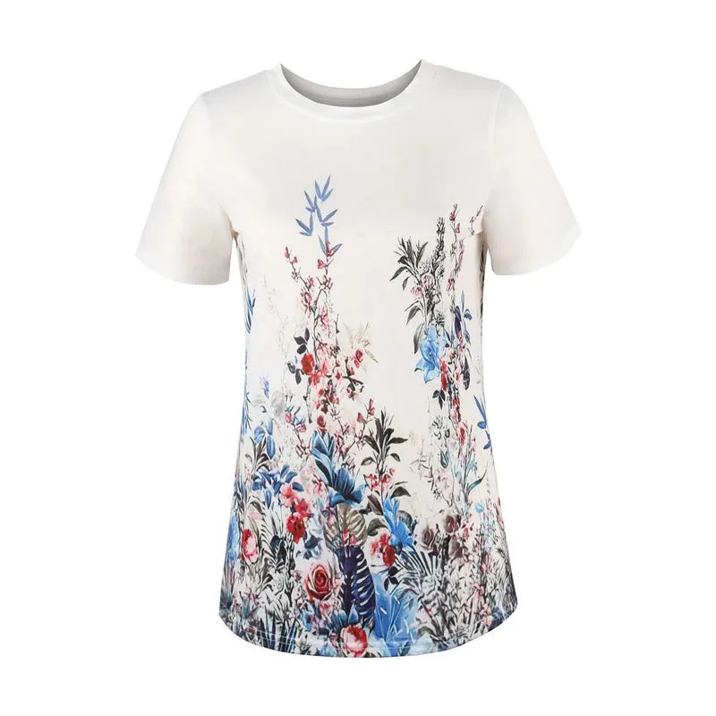 Women's Clothing Casual Loose Short-sleeved Top