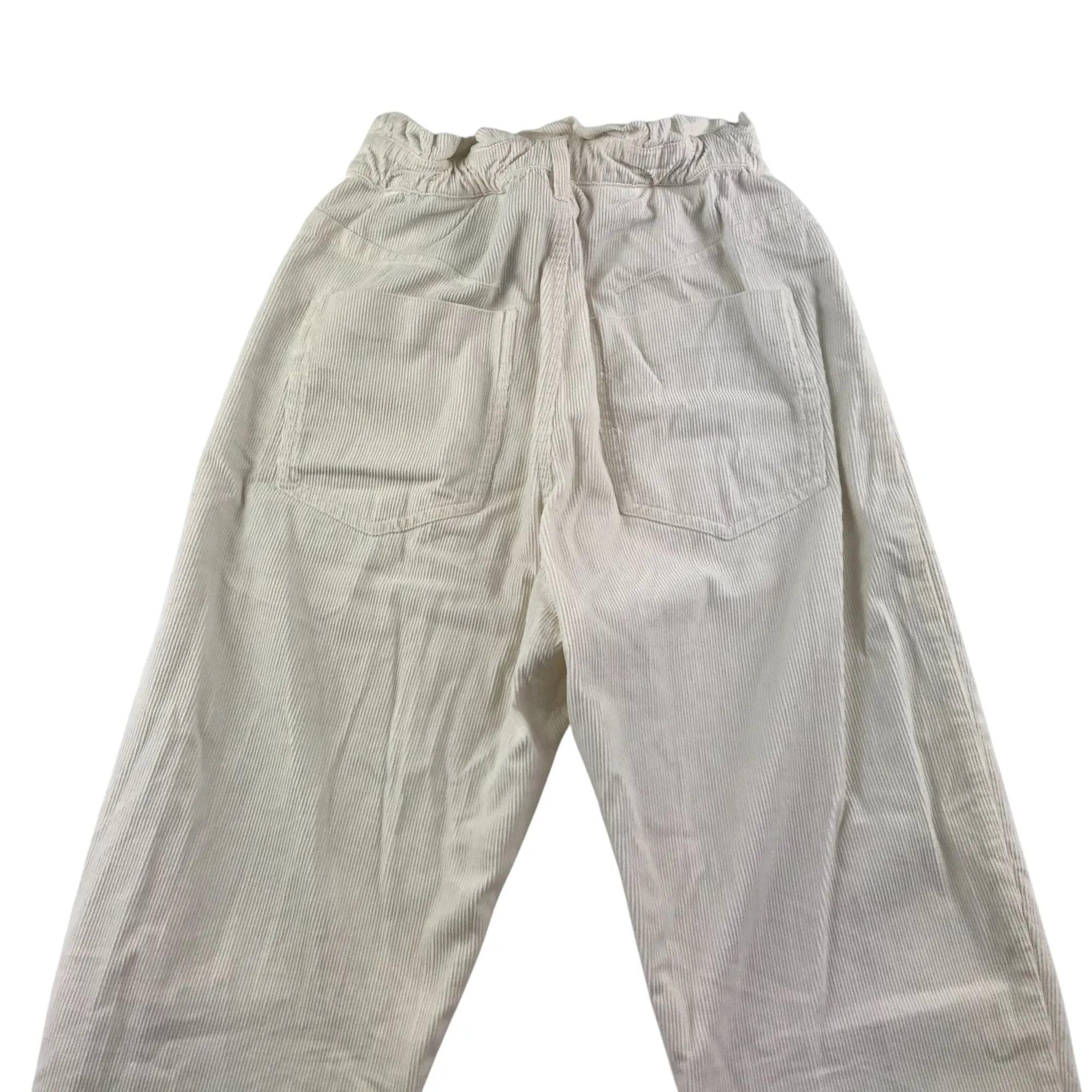 Zara trouser women's size EUR 34 white plain corduroy